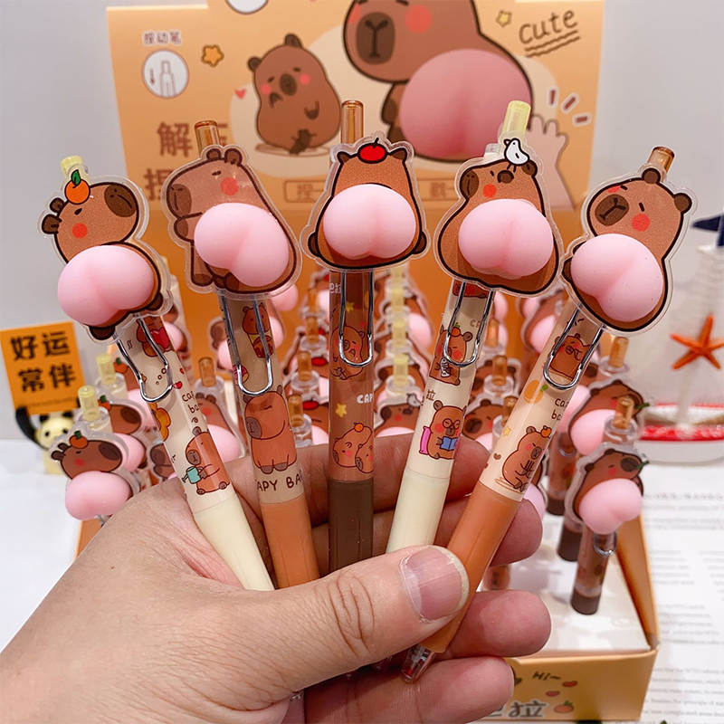 Stationery Supplier - 1pcs Random Kawaii Capybara Cartoon Butt