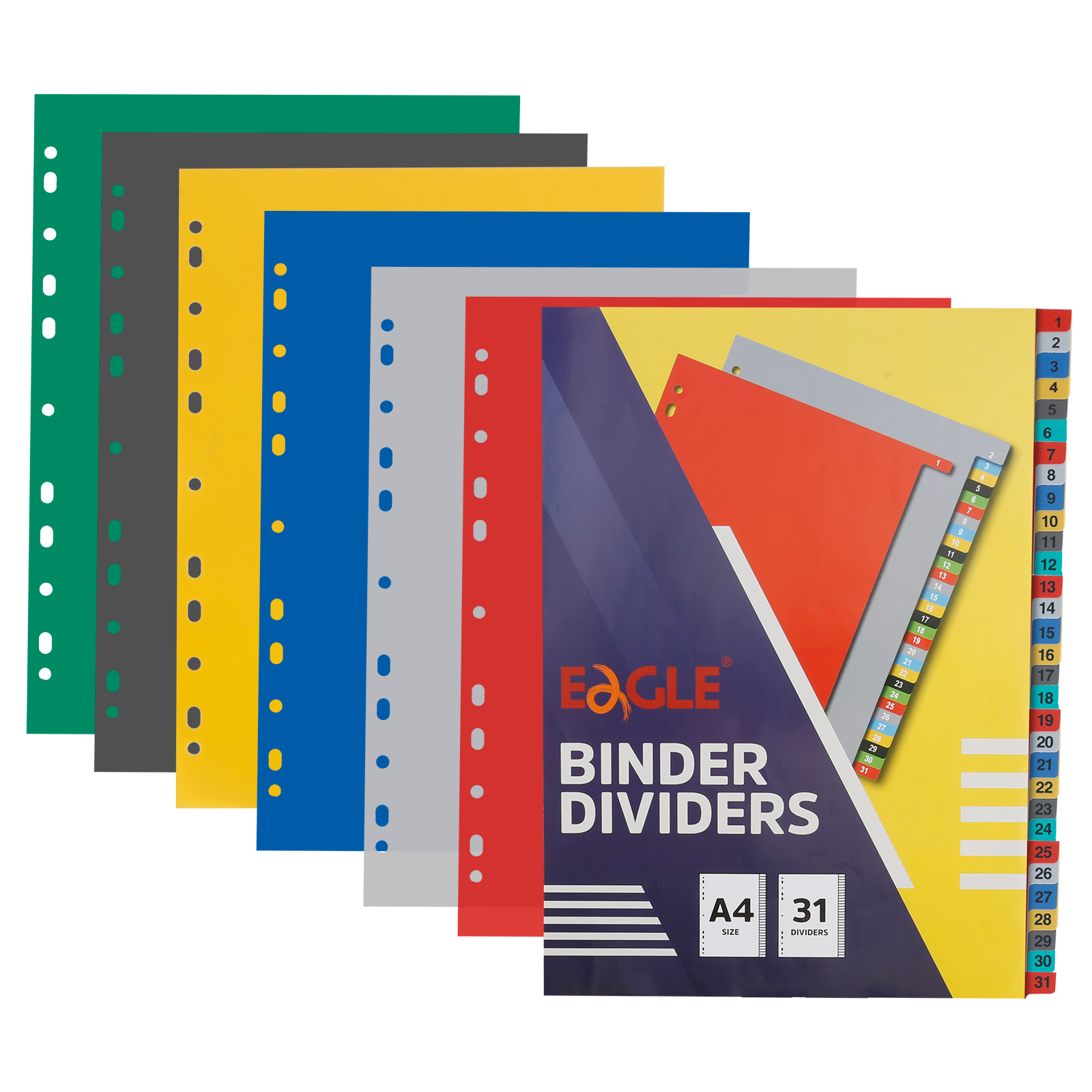 Index Tab Divider - EAGLE A4 Binder Index Divider With