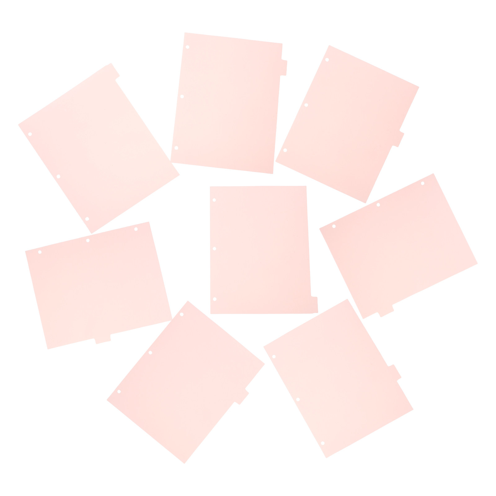Index Tab Divider - 8 Sheets Binder Dividers Plastic Paper