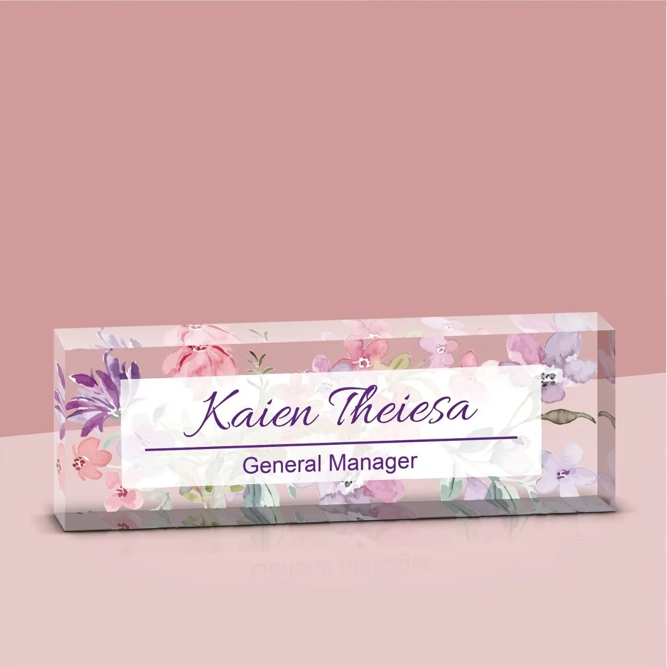 Desk Name Plate - Personalized Acrylic Desk Name Plate with