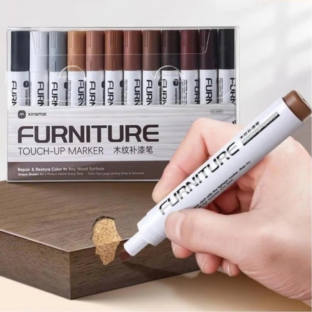 Whiteboard Marker Set - 12pcs/set Waterproof Wood Furniture Repair Pen