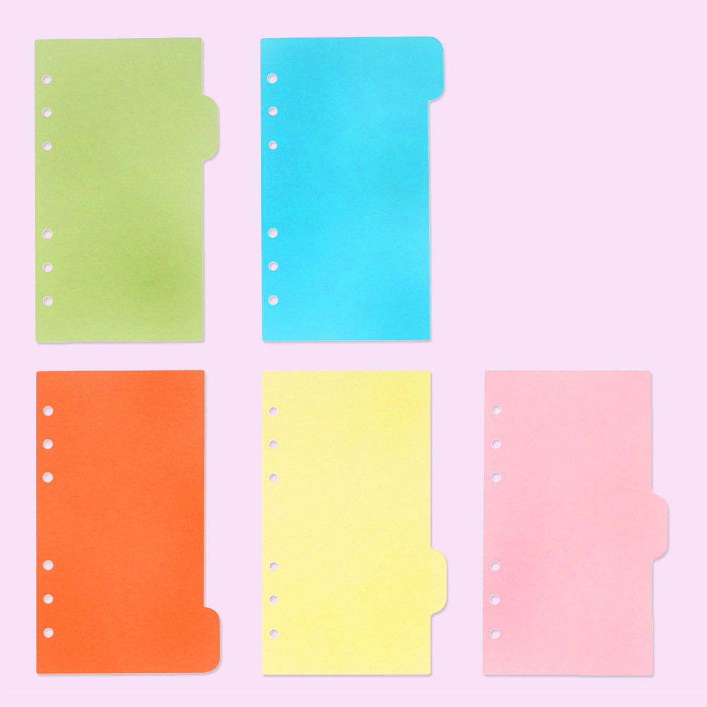 Index Tab Divider - 25Pcs Colored A6 Paper Dividers Index