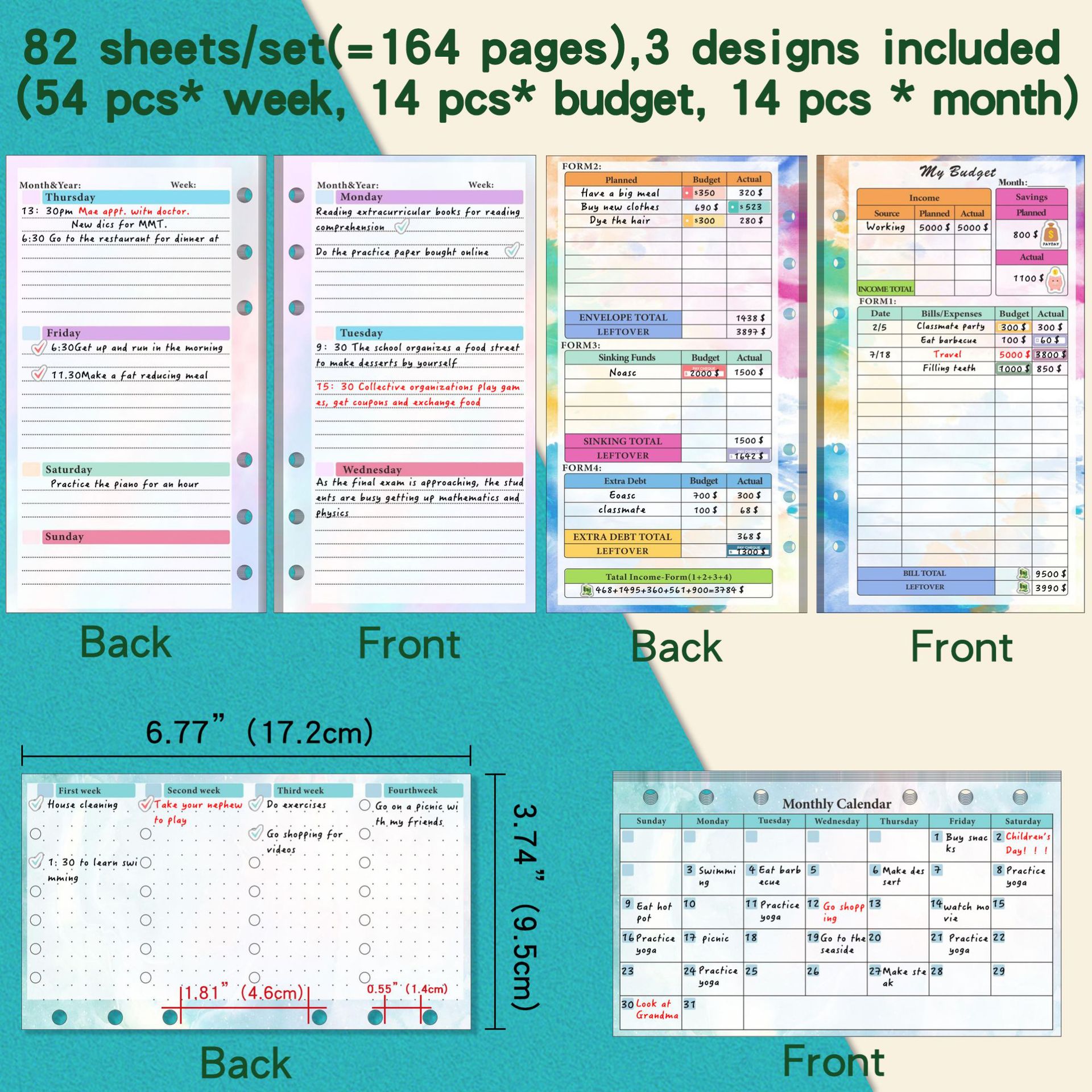 2026 NEW A6 Loose Leaf Noteboo - Planner Weekly Budget のレビューと価格