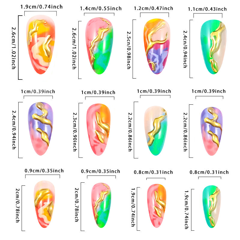 Press on Nails Almond Shaped M - Glue Stick Pack のレビューと価格