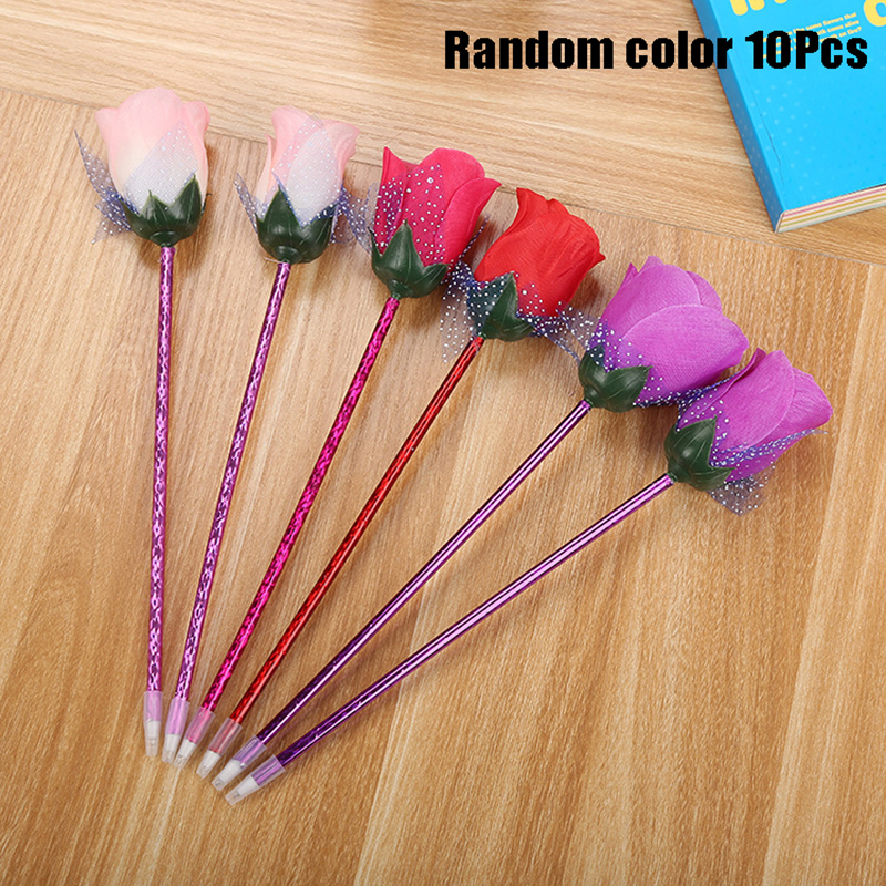 10Pcs Rose Ballpoint Pen Creat - Stationery Supplier のレビューと価格