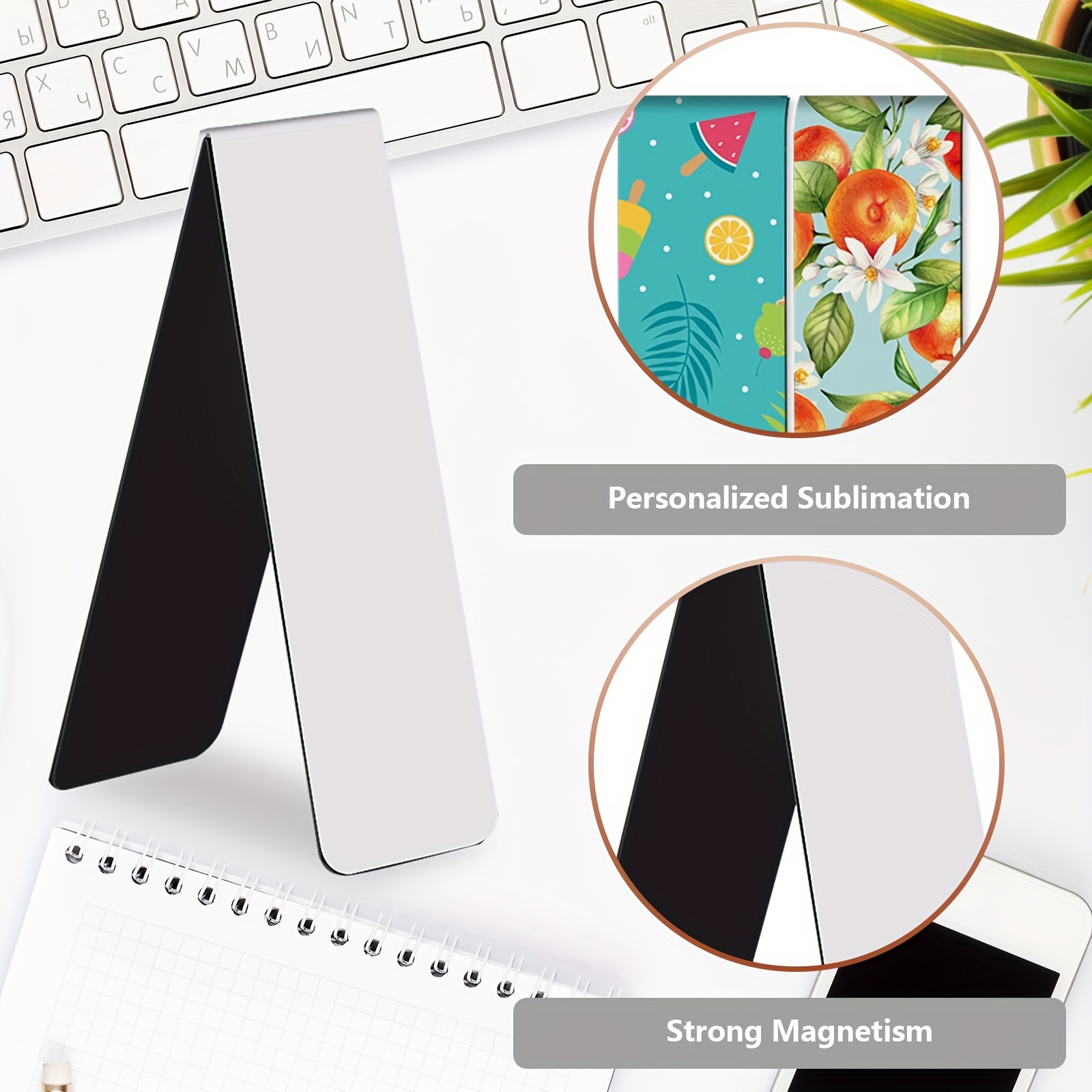 15Pcs Blank Sublimation Magnet - Bookmark Magnetic Clip のレビューと価格