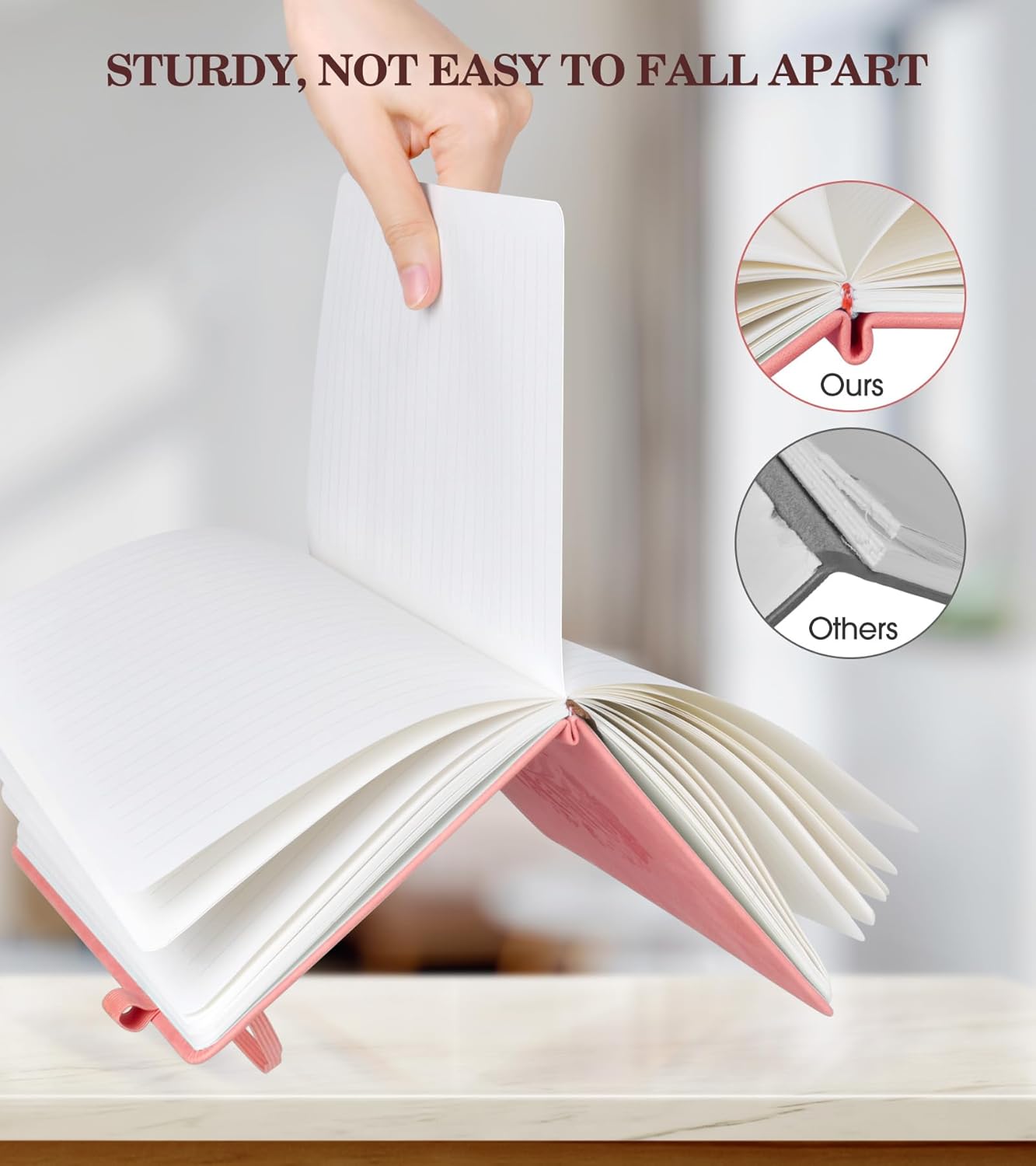 A5 Pink Hardcover Leather Jour - Journal Leather Hardcover のレビューと価格
