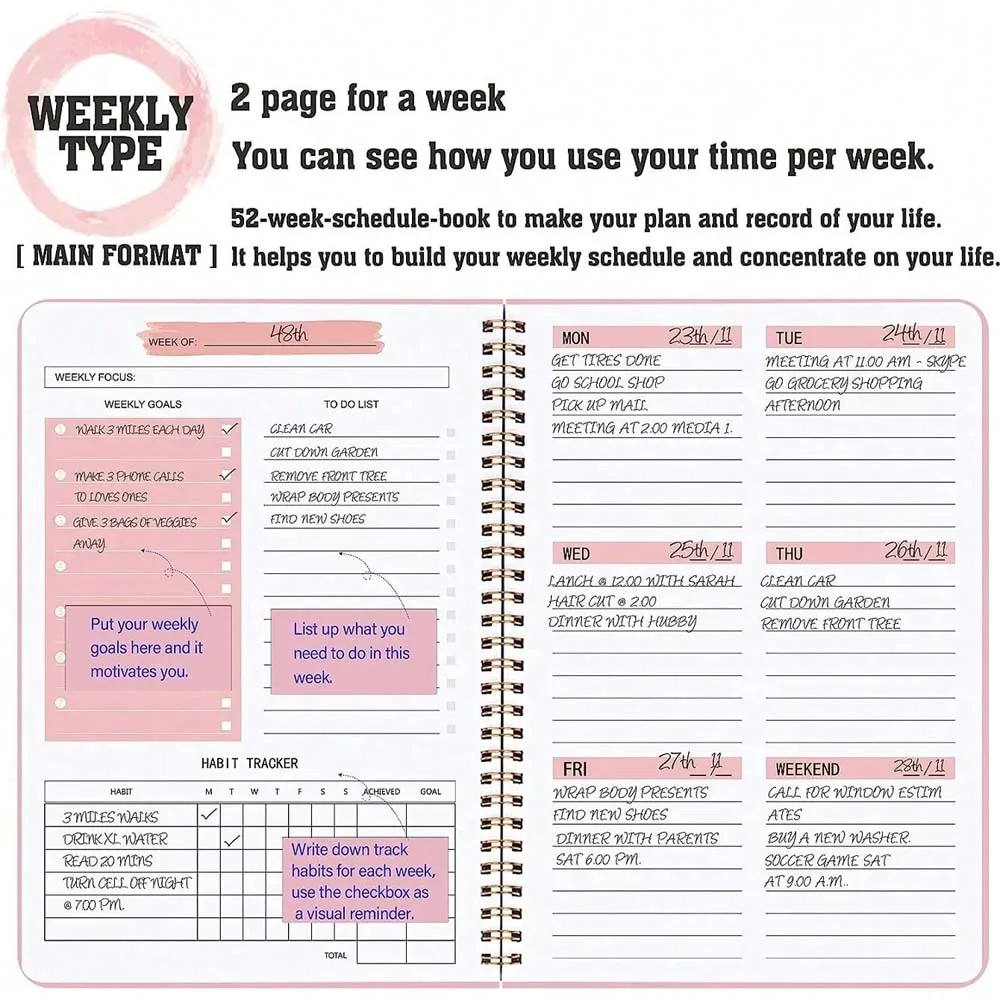 A5 Weekly Planner Coil Daily P - Planner Weekly Budget のレビューと価格