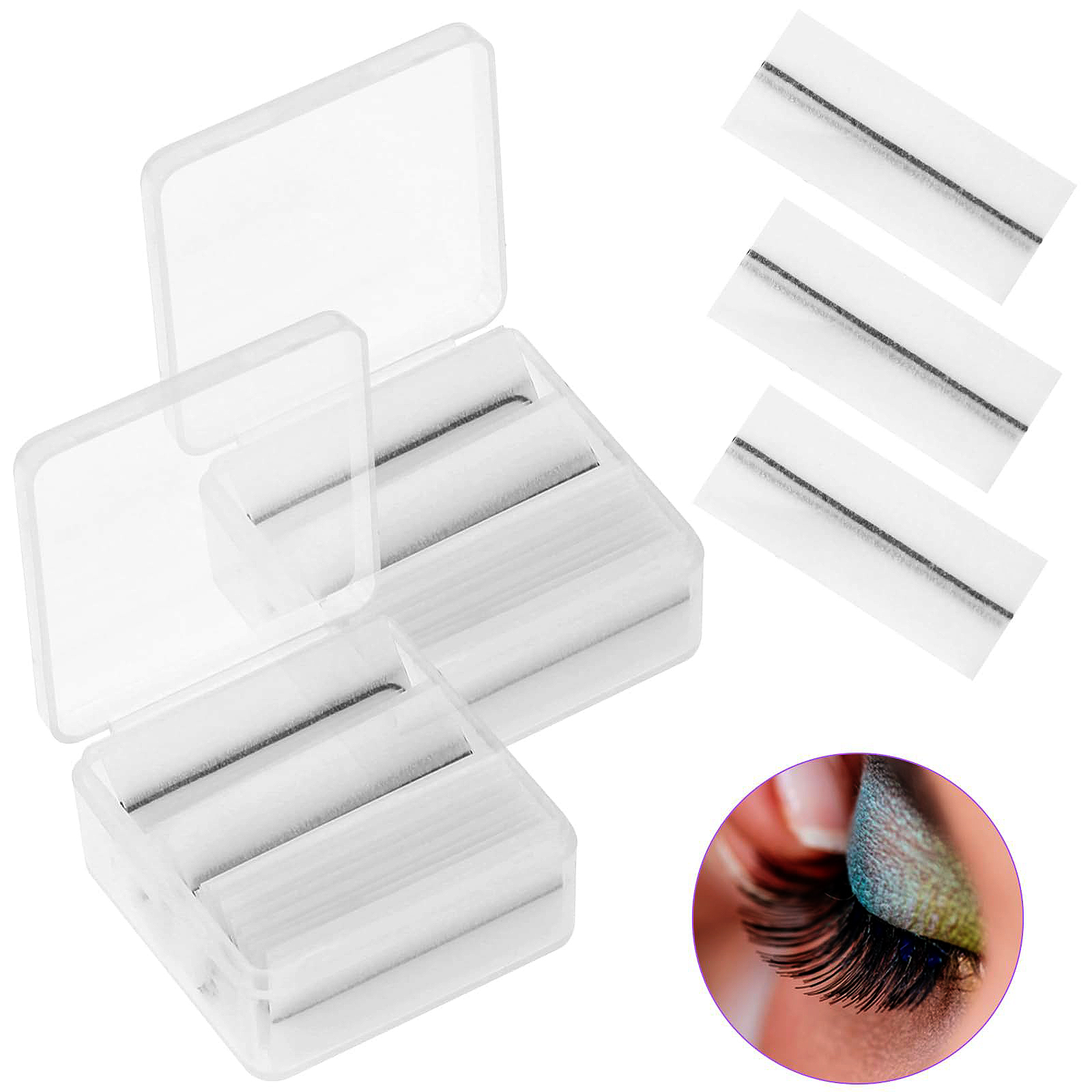 80PCS Eyelash Adhesive Strips, - Glue Stick Pack のレビューと価格