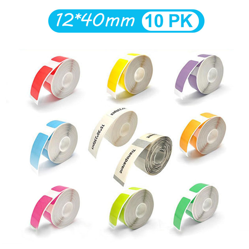 12*40mm Colored Transparent Th - Label Printer Tape のレビューと価格