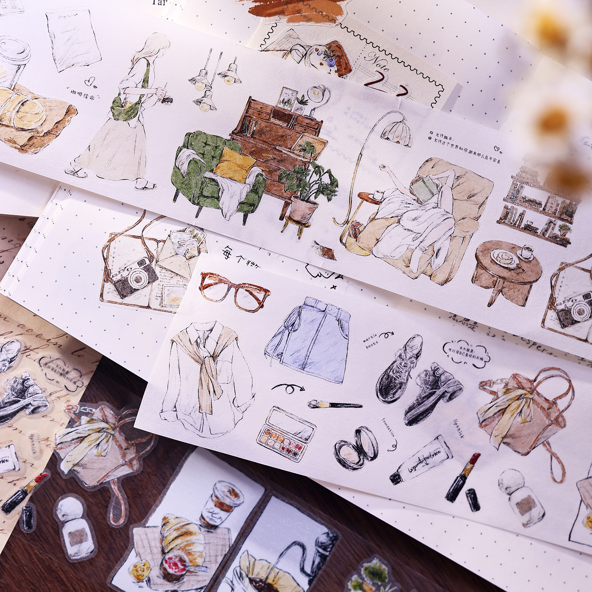 XiaoBaiJia Studio Vintage Girl - Washi Tape Set のレビューと価格