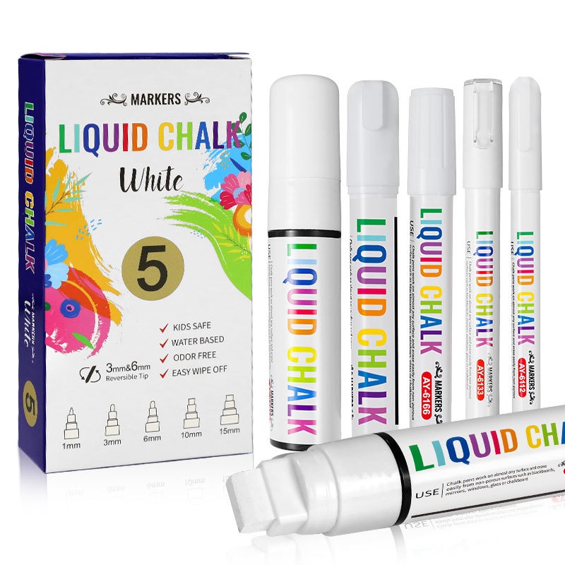 5pcs/set White Chalk Markers L - Whiteboard Marker Set のレビューと価格
