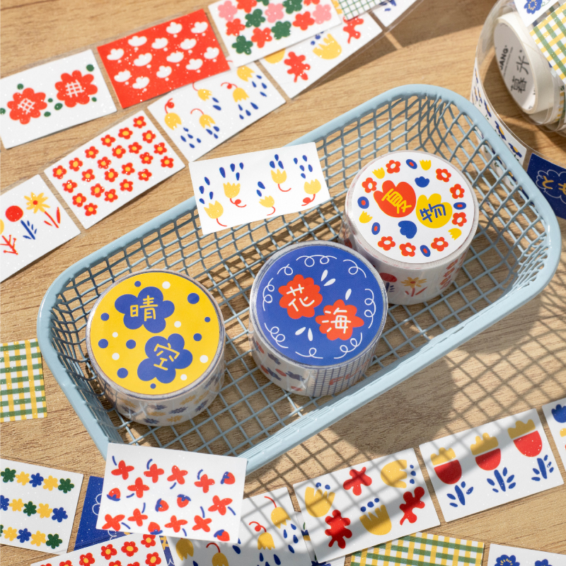Kawaii Floral Print Label Stic - Label Printer Tape のレビューと価格