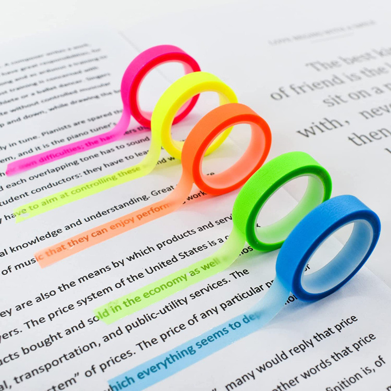 5Rolls Transparent Fluorescent - Index Tab Divider のレビューと価格
