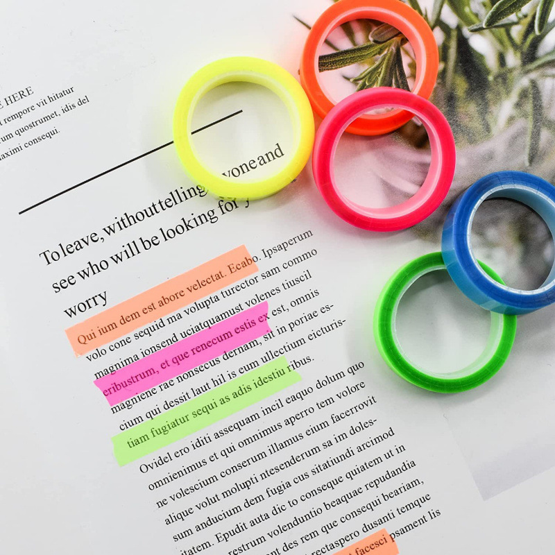 5Rolls Transparent Fluorescent - Index Tab Divider のレビューと価格