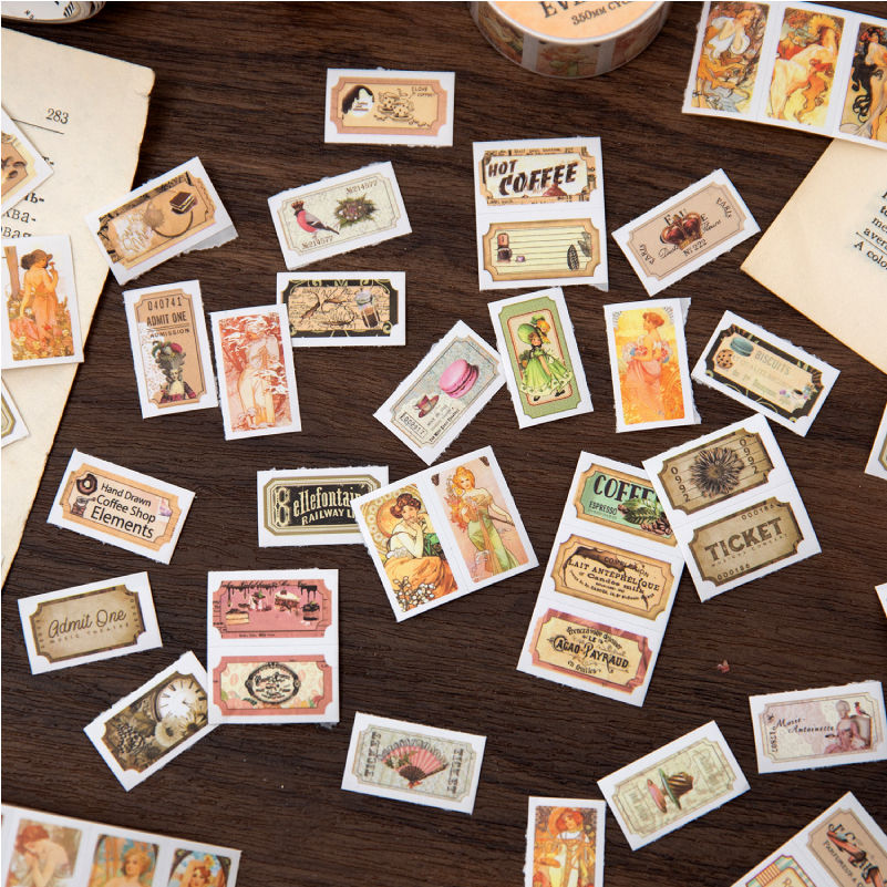 25mm*2m Vintage Letter Washi D - Washi Tape Set のレビューと価格