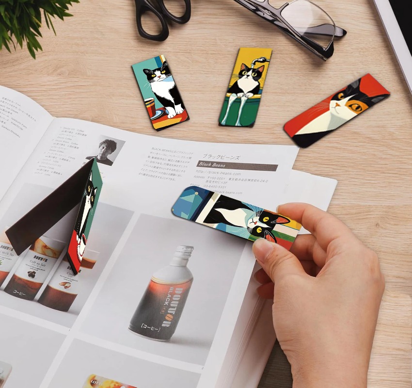 5PCS Simple And Fun Cat Magnet - Office Supply Office Stationery Items のレビューと価格