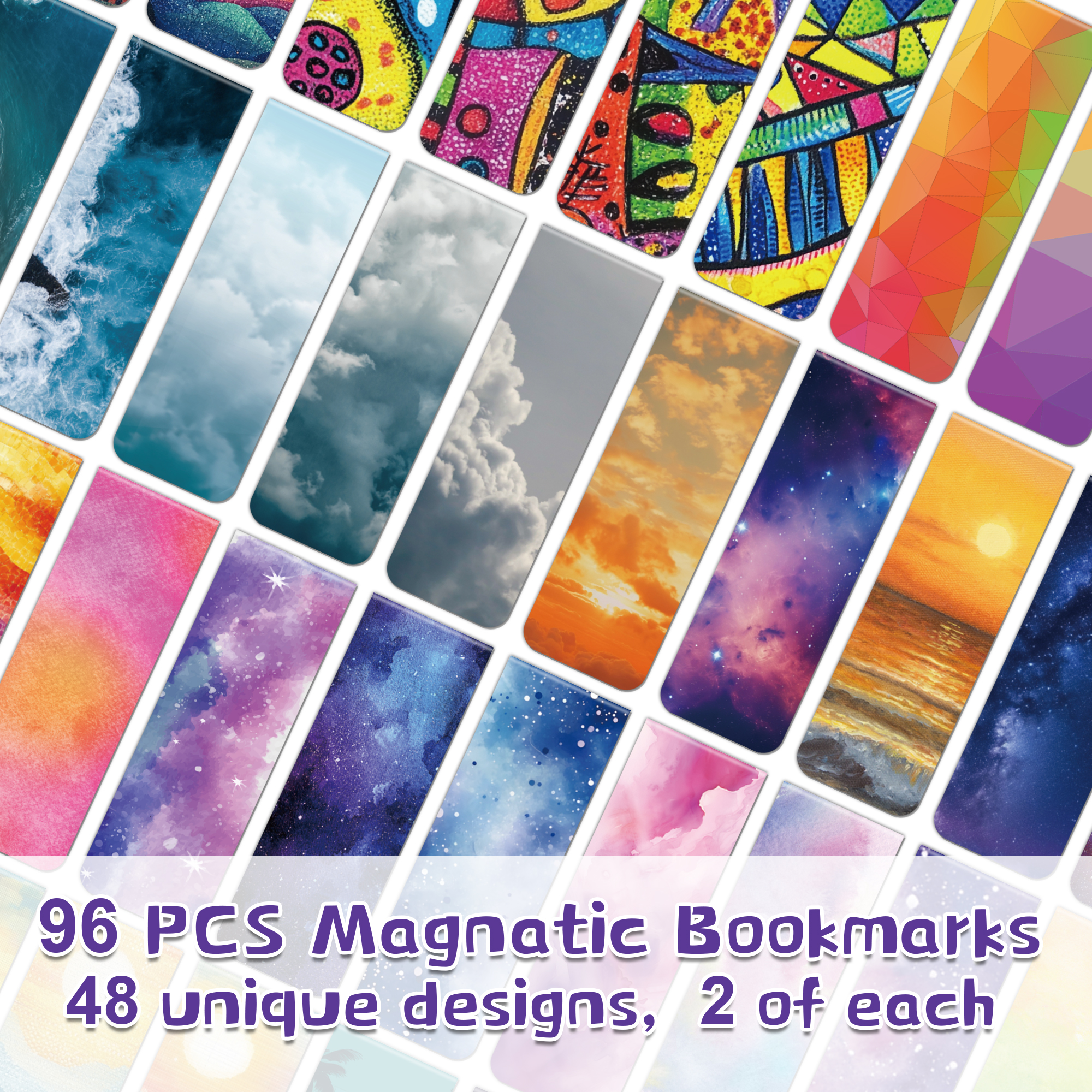 96pcs Colorful Magnetic Bookma - Bookmark Magnetic Clip のレビューと価格