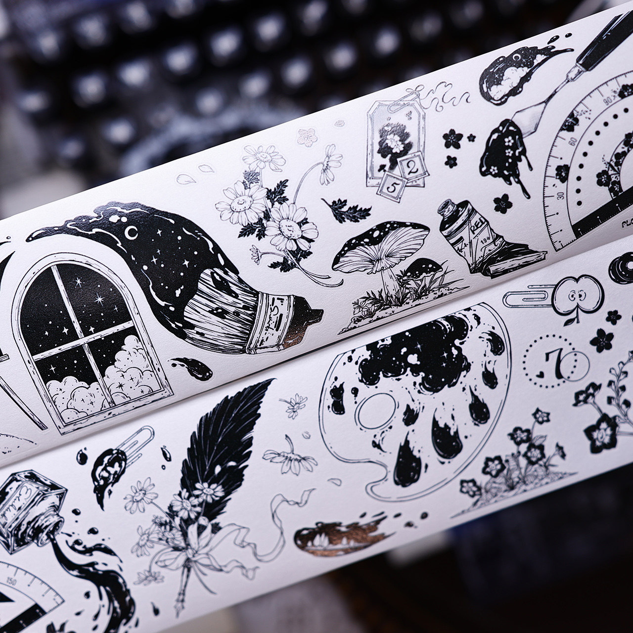 XiaoBaiJia Studio Vintage Blac - Washi Tape Set のレビューと価格