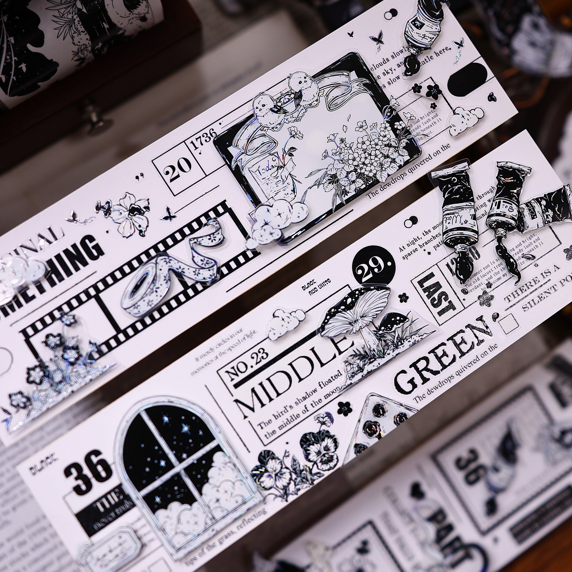 XiaoBaiJia Studio Vintage Blac - Washi Tape Set のレビューと価格