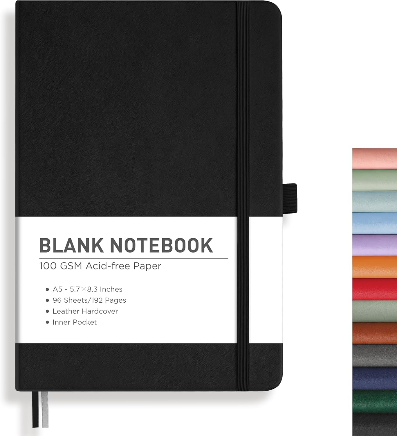 Blank Journal Notebook, A5 Med - Journal Leather Hardcover のレビューと価格