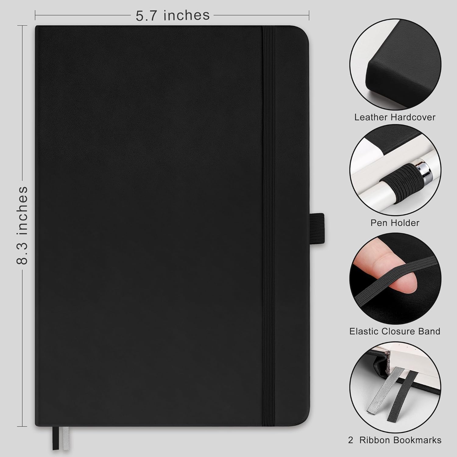 Blank Journal Notebook, A5 Med - Journal Leather Hardcover のレビューと価格