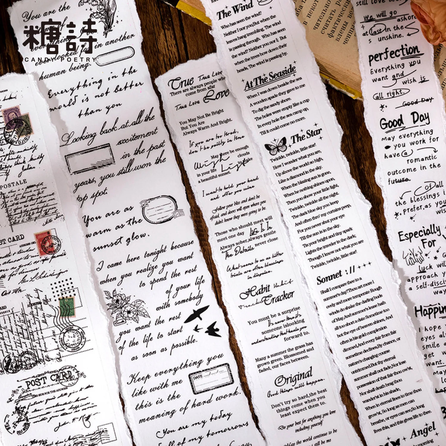 Transparent English Phrase Was - Washi Tape Set のレビューと価格