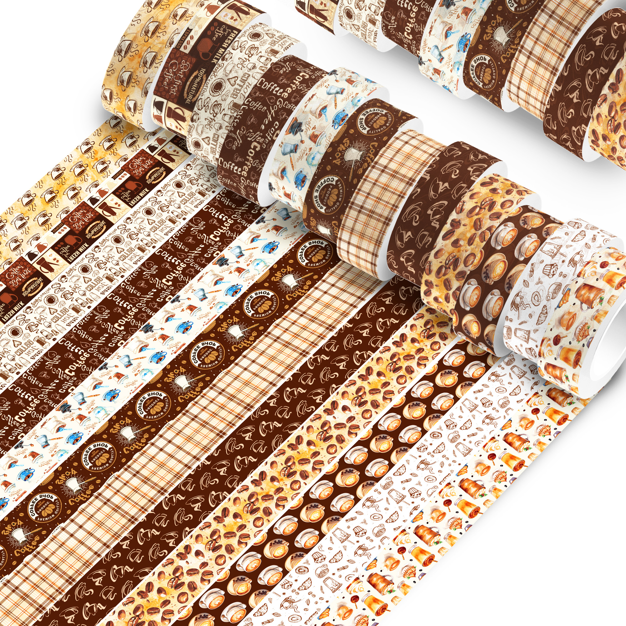 Vintage Coffee Pattern Washi T - Washi Tape Set のレビューと価格