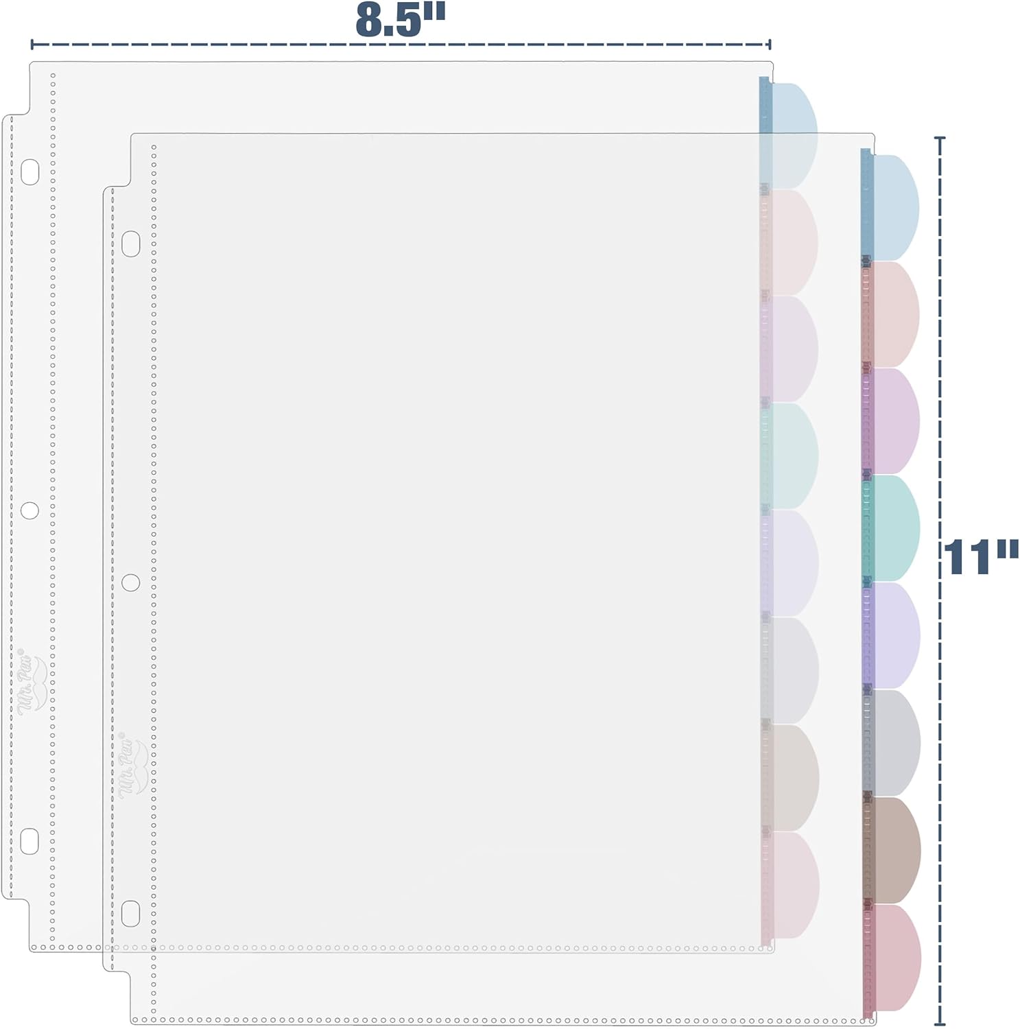 A4 Clear Sheet Protectors with - Index Tab Divider のレビューと価格