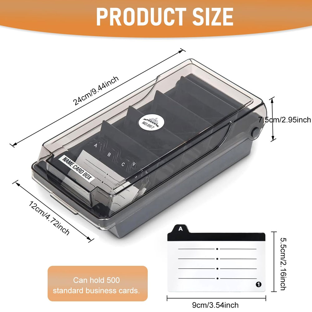 Desktop Business Card Box, Lar - Index Tab Divider のレビューと価格