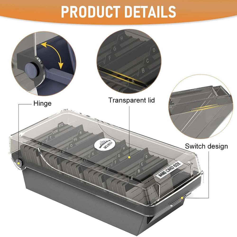 Desktop Business Card Box, Lar - Index Tab Divider のレビューと価格