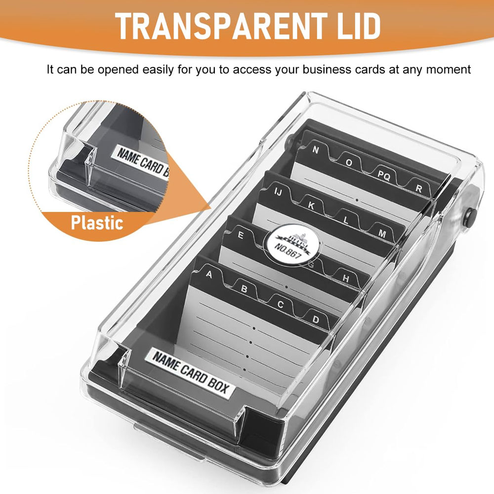 Desktop Business Card Box, Lar - Index Tab Divider のレビューと価格