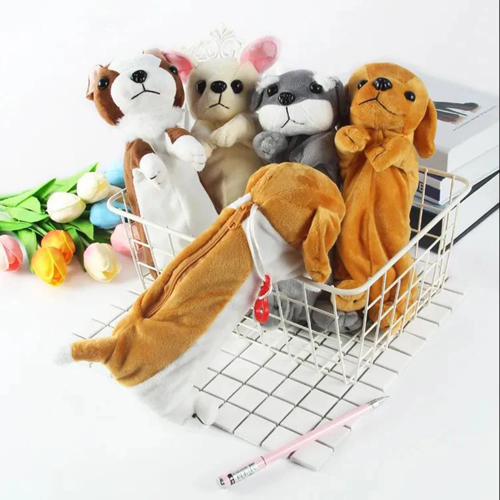 Cartoon Plush Dog Pencil Bag K - Office Supply Office Stationery Items のレビューと価格