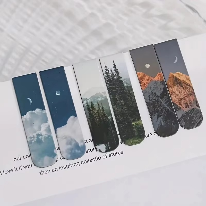 2pcs Fantasy Landscape Bookmar - Bookmark Magnetic Clip のレビューと価格