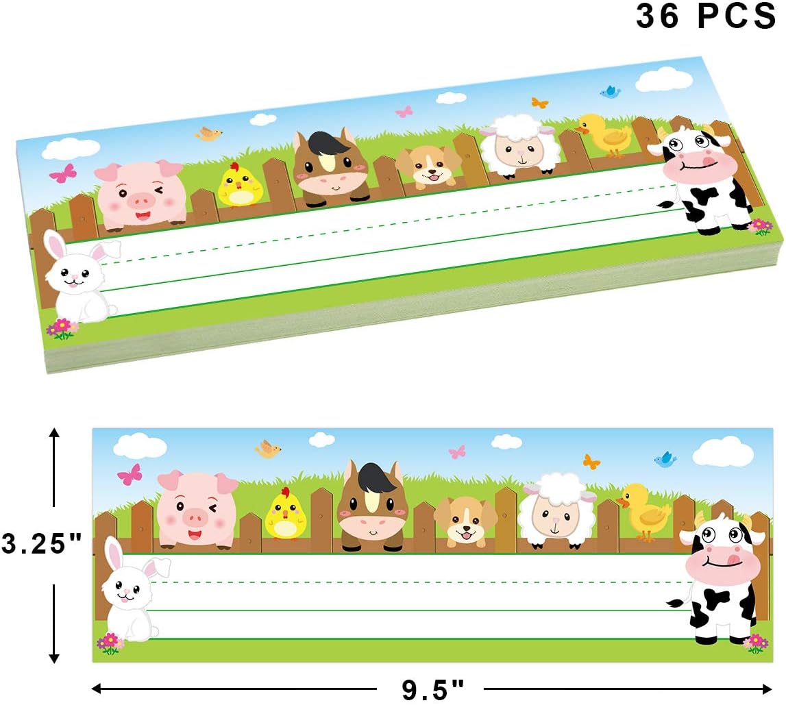 36 Pack Farm Animal Name Plate - Desk Name Plate のレビューと価格
