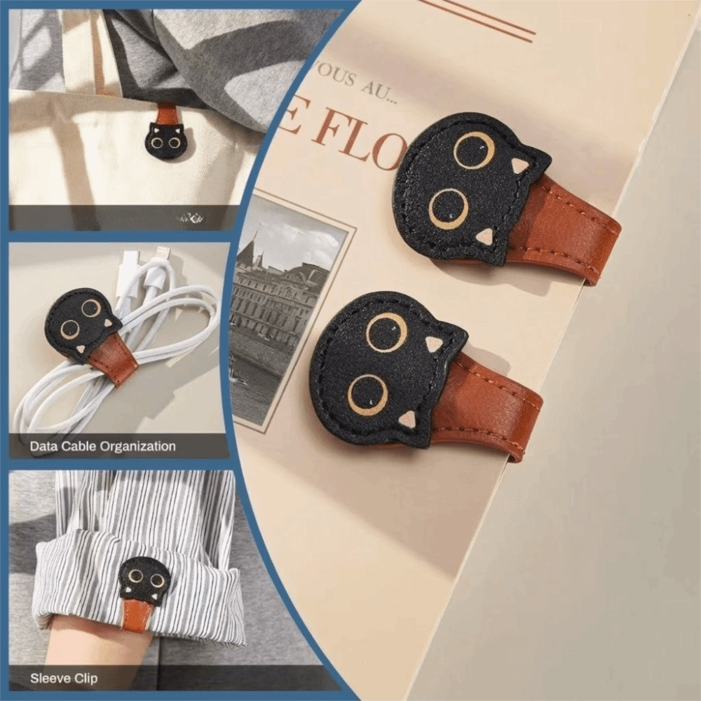 Cute PU Magnetic Page Clip Cat - Bookmark Magnetic Clip のレビューと価格