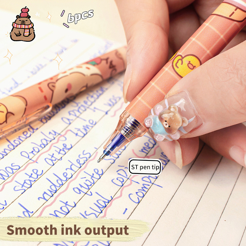 6Pcs Lovely Black and Blue Gel - Stationery Supplier のレビューと価格