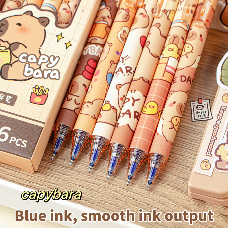 6Pcs Lovely Black and Blue Gel - Stationery Supplier のレビューと価格