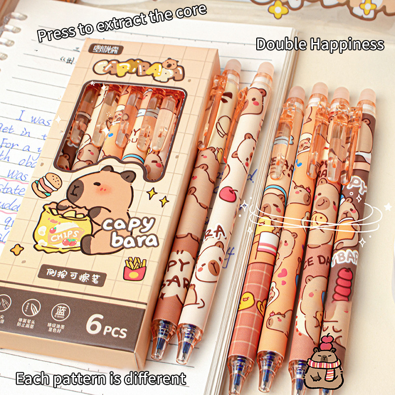 6Pcs Lovely Black and Blue Gel - Stationery Supplier のレビューと価格