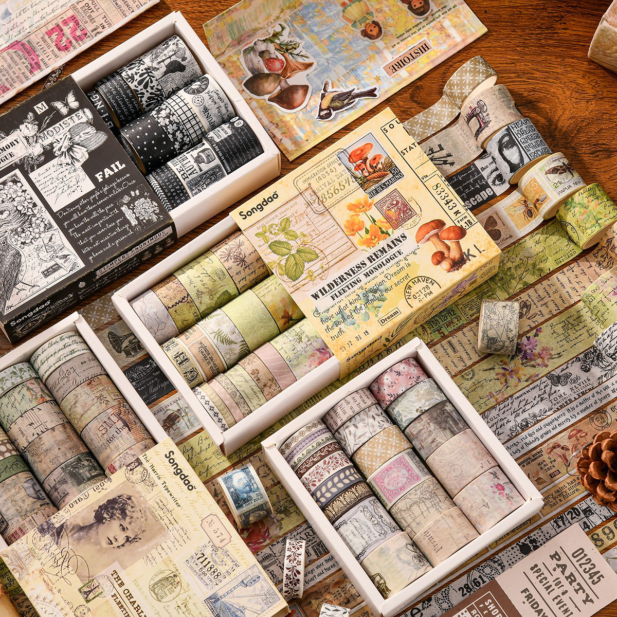 20 rolls of vintage washi tape - Washi Tape Set のレビューと価格