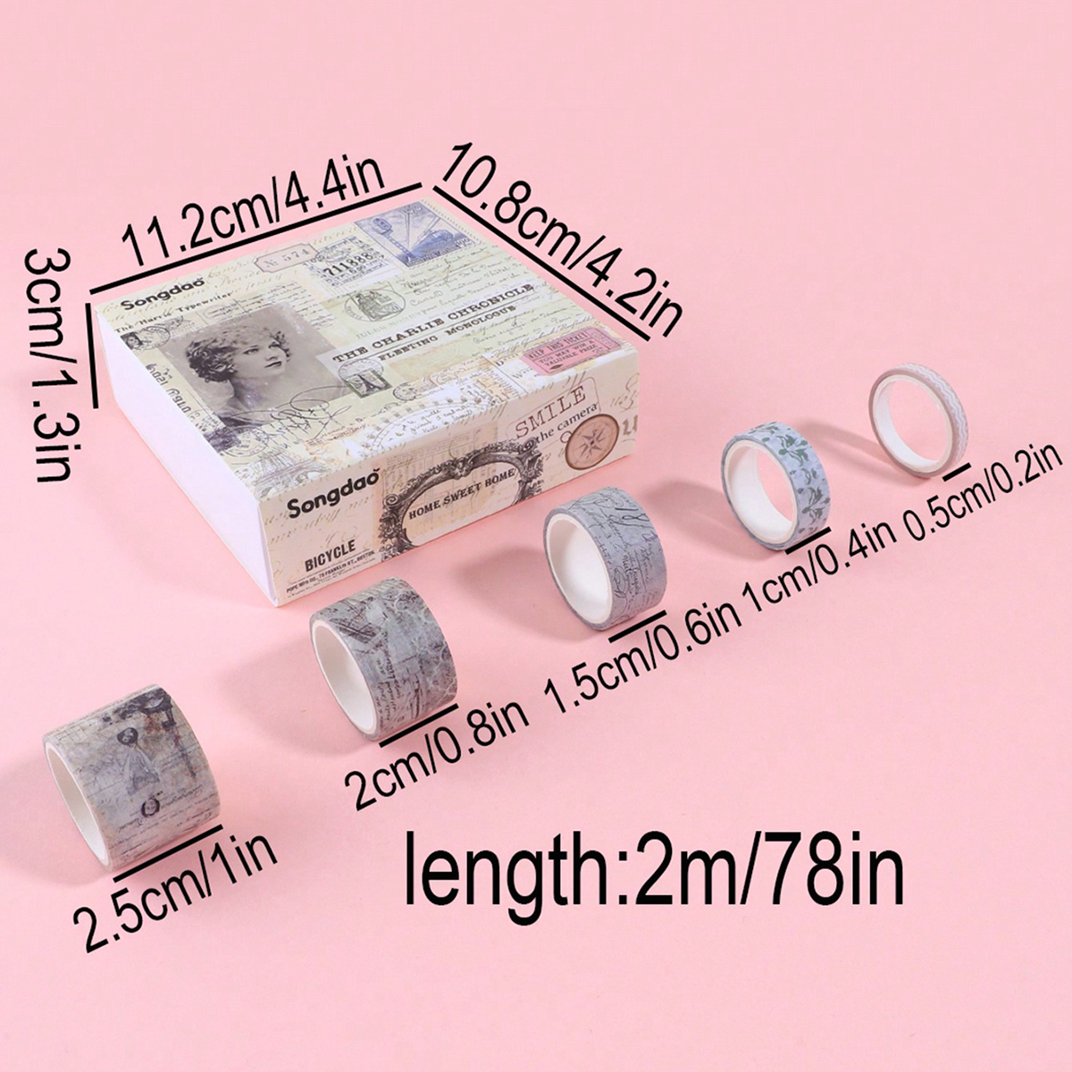20 rolls of vintage washi tape - Washi Tape Set のレビューと価格
