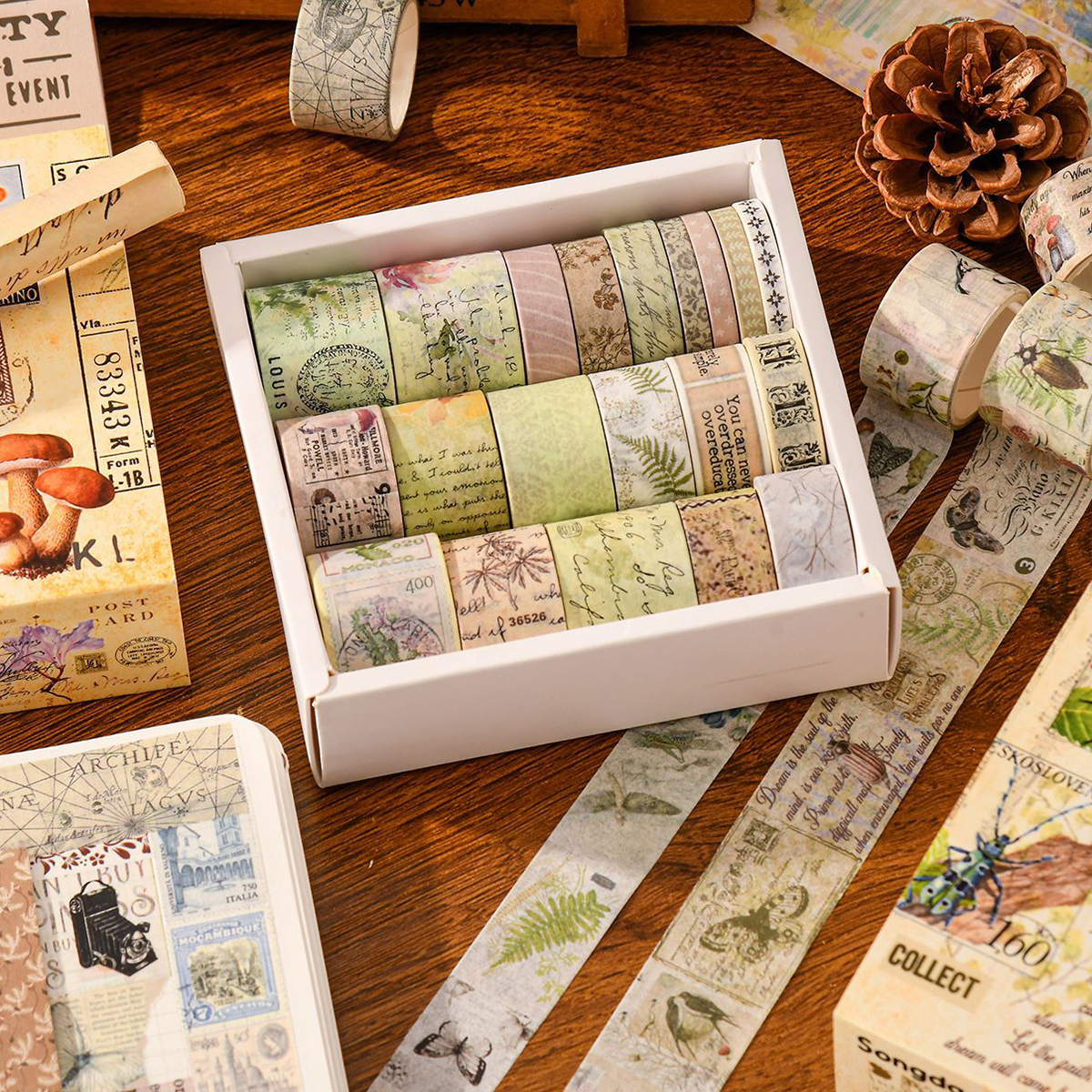 20 rolls of vintage washi tape - Washi Tape Set のレビューと価格
