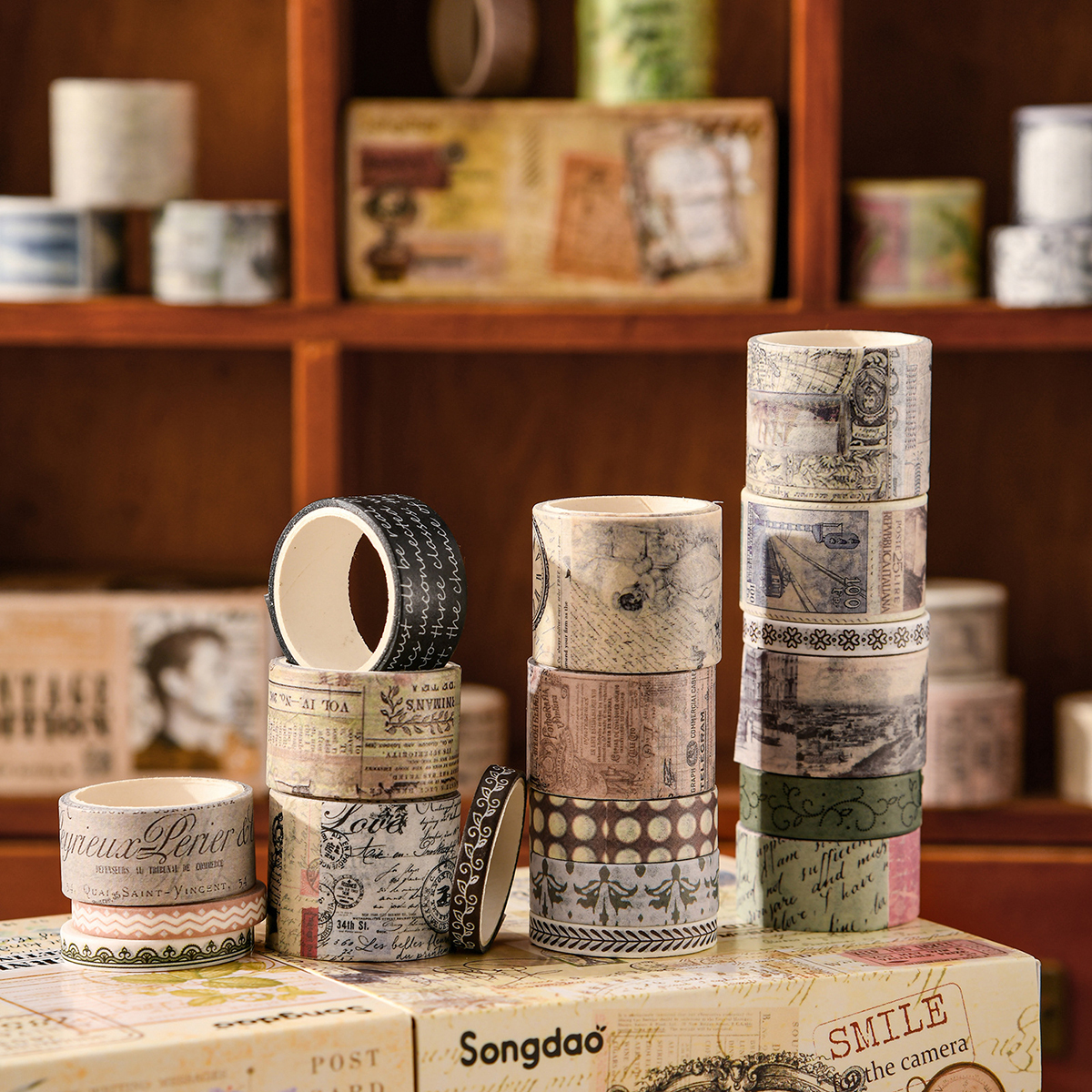 20 rolls of vintage washi tape - Washi Tape Set のレビューと価格