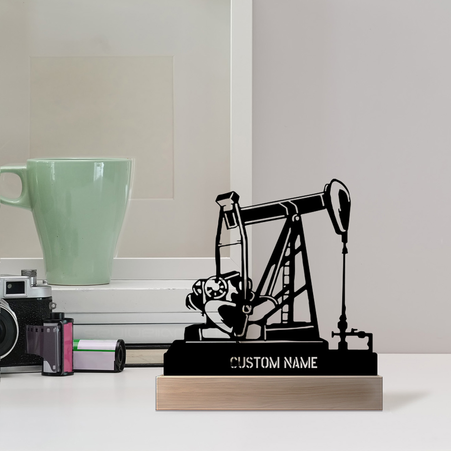 Personalized Oil Rig Desk Name - Desk Name Plate のレビューと価格