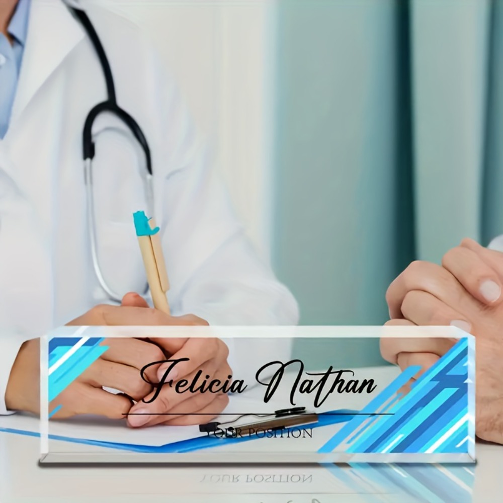 1pc Custom Acrylic Desk Namepl - Desk Name Plate のレビューと価格