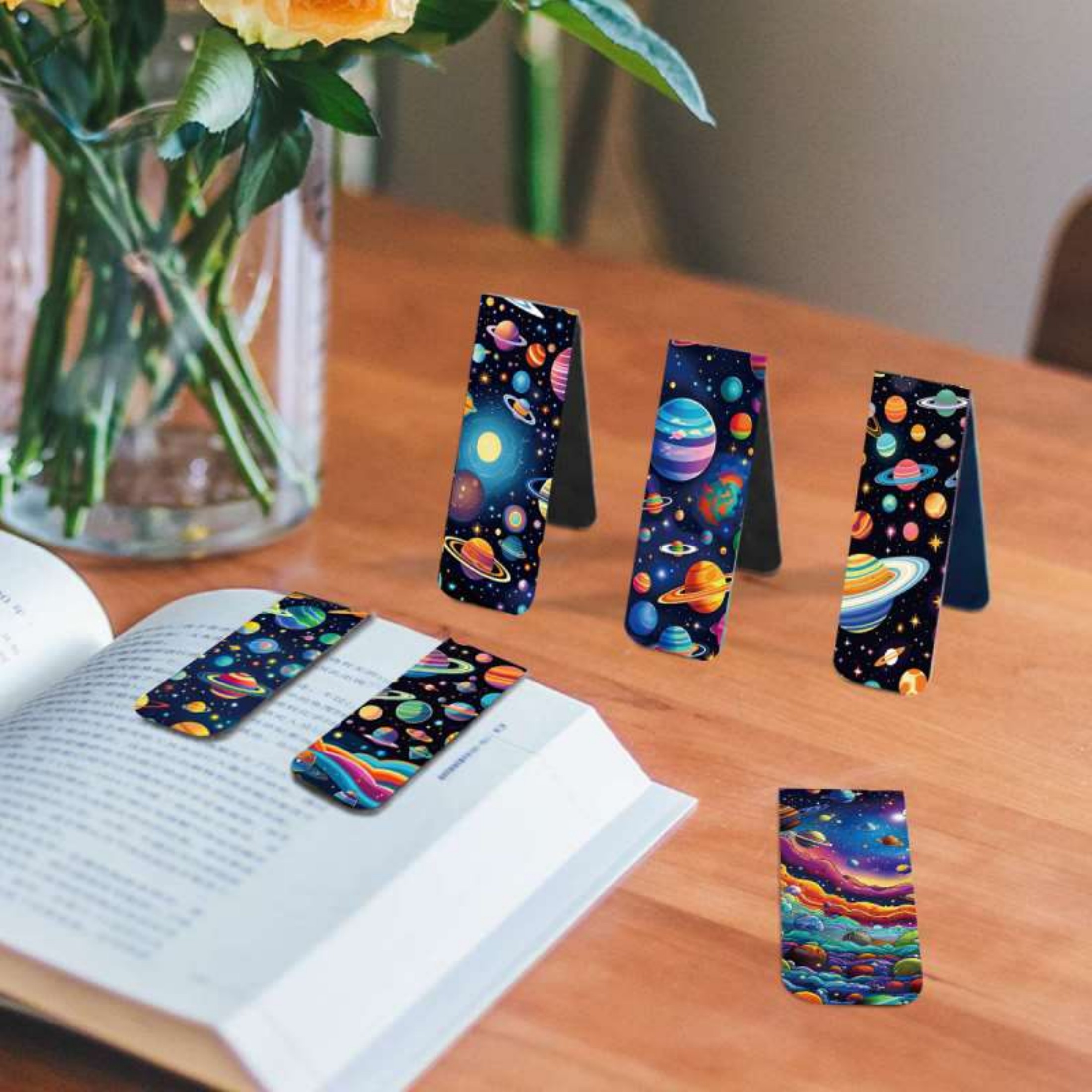 12pcs Space & Planet Themed Ma - Bookmark Magnetic Clip のレビューと価格