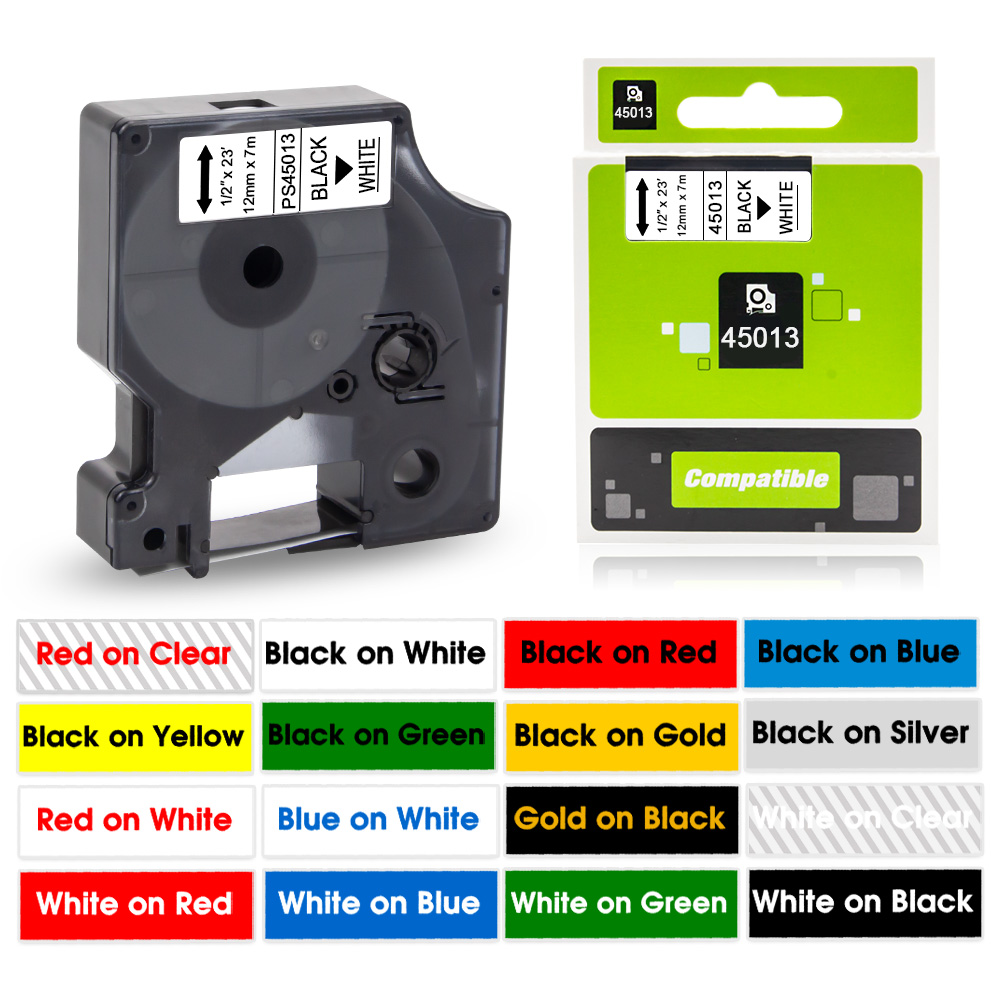 45013 Label Tape Black on Whit - Label Printer Tape のレビューと価格