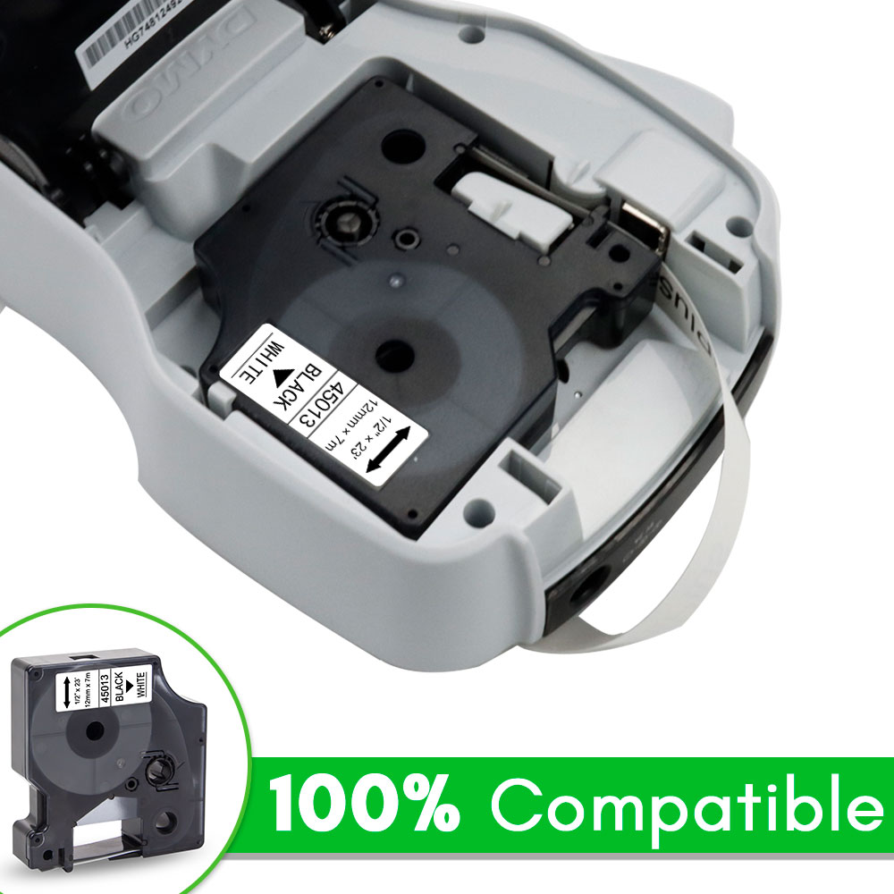 45013 Label Tape Black on Whit - Label Printer Tape のレビューと価格