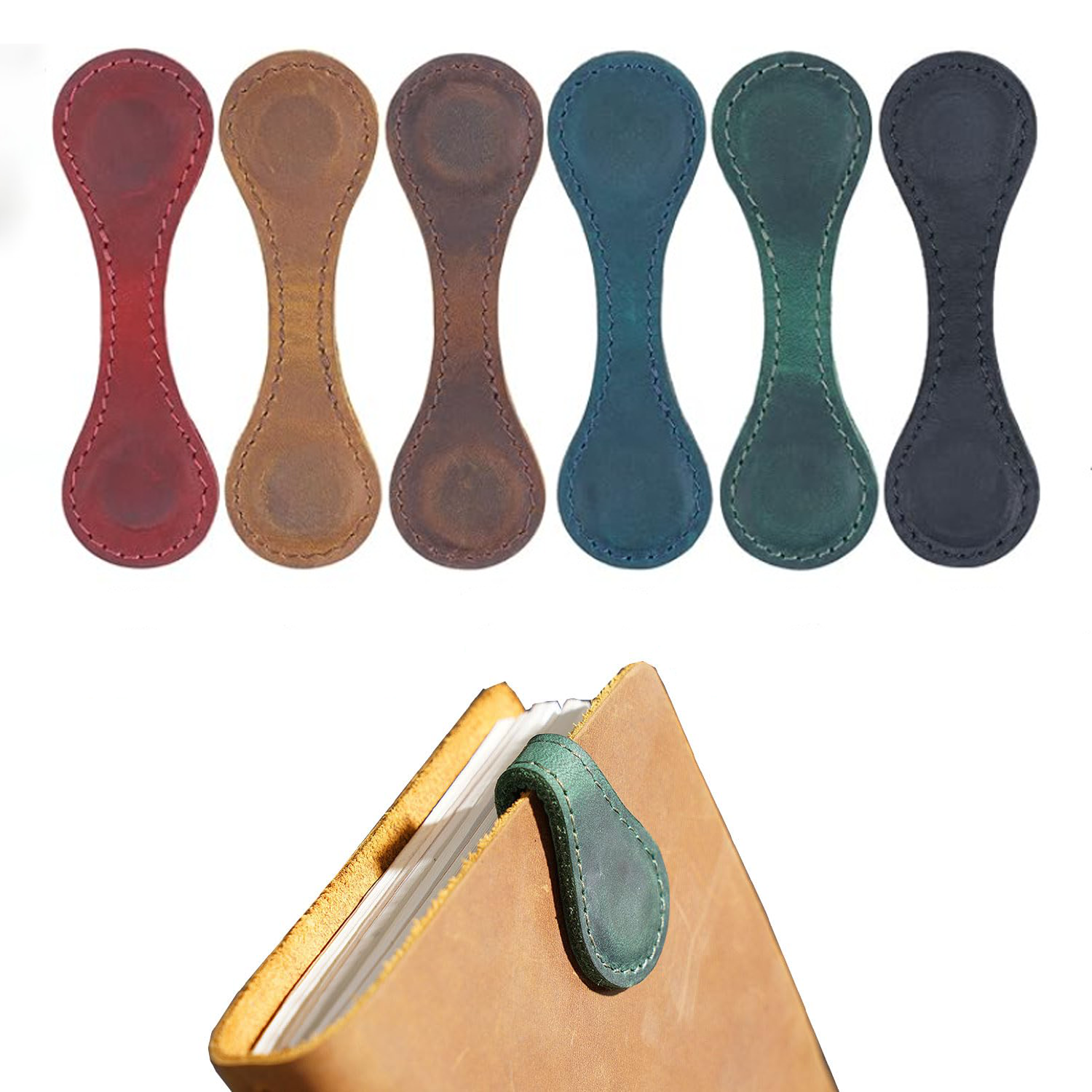 Magnetic Leather Bookmark Doub - Bookmark Magnetic Clip のレビューと価格