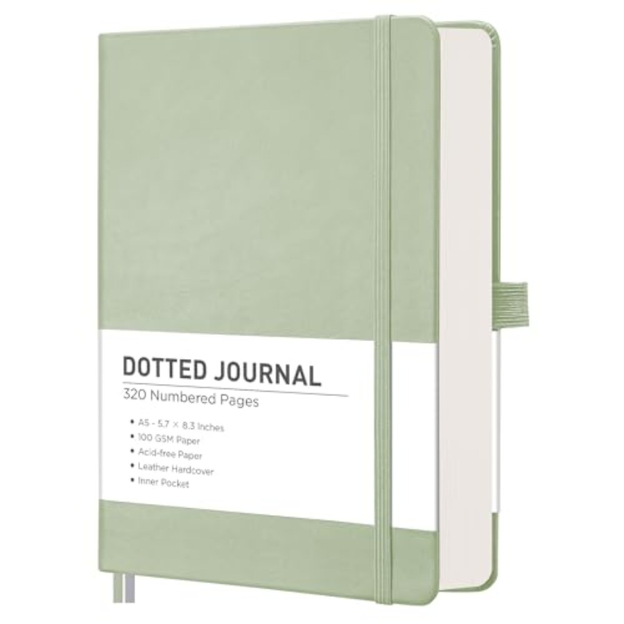 Dotted Journal Notebook, 320 N - Journal Leather Hardcover のレビューと価格